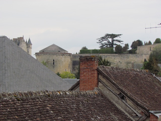 The view from our window including the corner of the Chateau de Amboise.