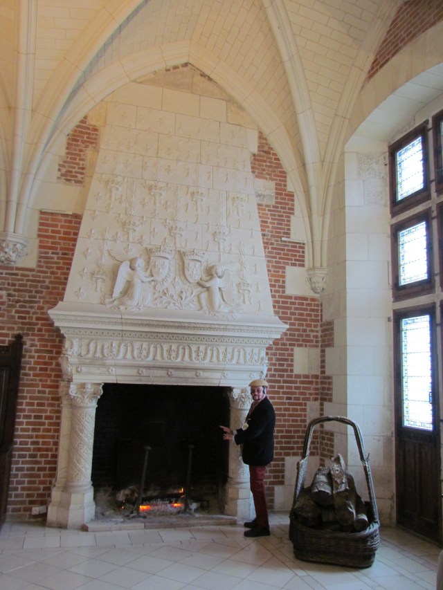 The council chamber was a gathering place for governors, officers and clerical dignitaries. We were surprised that there was an actual fire burning in the fireplace which amazingly warmed up the large, cold room. 