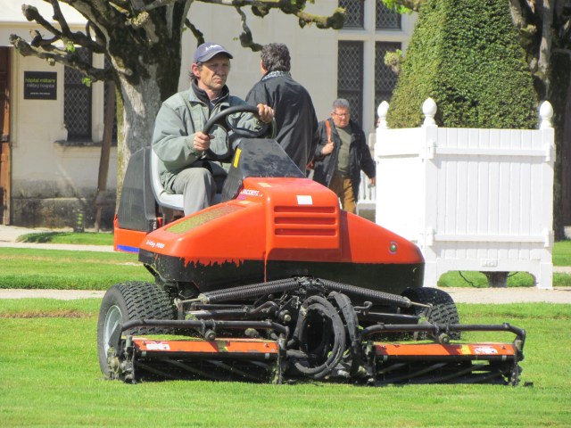 The chateau and gardens were perfect: quiet, beautiful, and serene. And then there was this guy. . . 