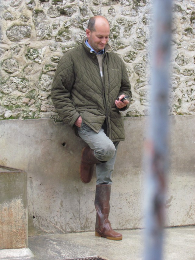 And then they wait. The dogs are quiet. The handler checks his cell phone for the correct time about 3 times. 