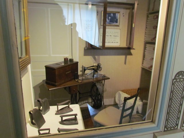 This tiny sewing room could be seen in the private apartments. 