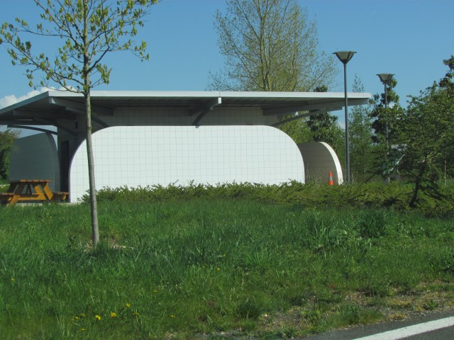 One of them that we stopped at was newer and the building looked very modern.