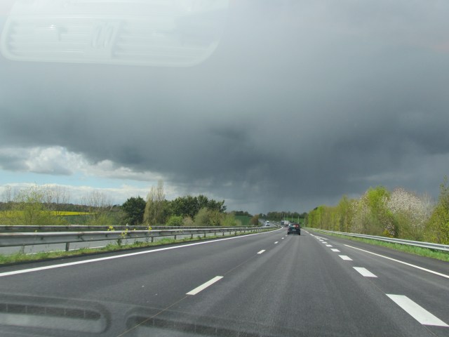 The weather changed several times during our drive. It would be sunny, then it would cloud up.