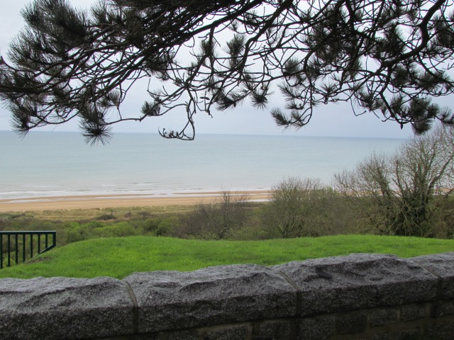 Looking out over Omaha Beach towards the English Channel.