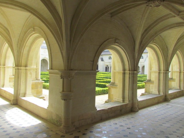 Looking into the beautiful cloisters.