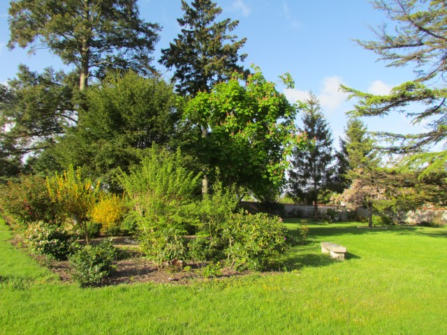 The beautiful gardens we could see out our windows were lit at night.